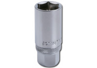 Vaso para bujías de 1/2" con clip interior de 18 mm
