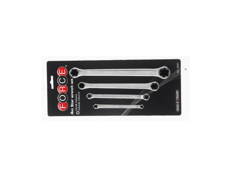 Juego de llaves de anillo Torx Force de 4 piezas