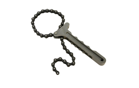 Llave para filtro de aceite con cadena [para trabajos pesados]