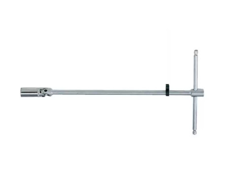 Llave magnética para bujías Force de 3/8" con articulación de rodilla, 16 mm, 300 mm de largo