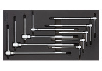 Juego de llaves hexagonales con mango en T Sonic de 3 vías con mango deslizante de 9 piezas