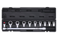 Juego de llaves dinamométricas 14x18 con insertos de anillo 68-340Nm 11 piezas.
