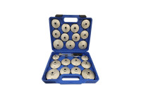 Juego de tapas de filtro de aceite de aluminio, 23 piezas