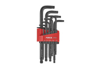 Juego de llaves Torx de bola larga Force de 9 piezas