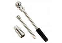 Llave de bujías de trinquete de 21 mm