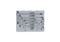 Juego de llaves Allen con mango en T ajustables de 9 piezas