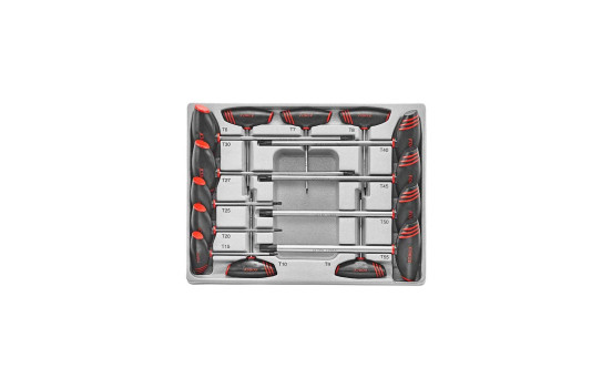 Juego de llaves Torx con mango en T, 14 piezas