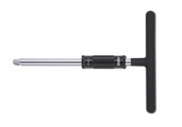 Llave en T de 1/4", con mango giratorio, agarre rápido