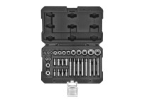 Juego de 32 puntas torx y vasos hexagonales de 1/4", 3/8" y 1/2" de fuerza