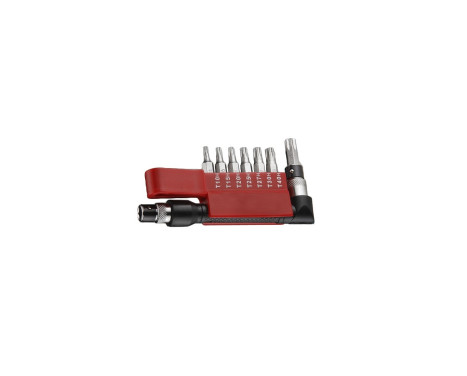 Juego de puntas Torx de 1/4" con orificio, 8 piezas