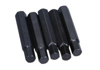Puntas para torres de 10 mm (3/8") con hexágono interior de 12 mm x 75 mm, 5 piezas