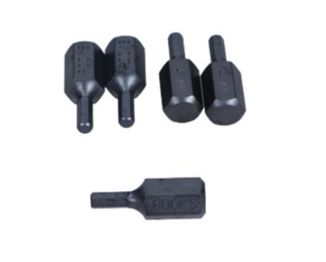 Puntas para torres de 10 mm (3/8") con hexágono interior de 4 mm x 30 mm, 5 piezas