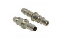 Adaptador 1/4 pulgada macho portamanguera 9mm 2 piezas