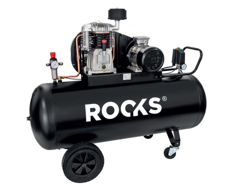 Compresor Rooks 100 l - 3 hp - 231 l/min - 10 bar - 230V - negro