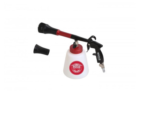 Pistola de aire comprimido Rooks Tornado Pro-Turbo, pistola para limpieza de tapicerías, con ajuste, cojinete y tanque