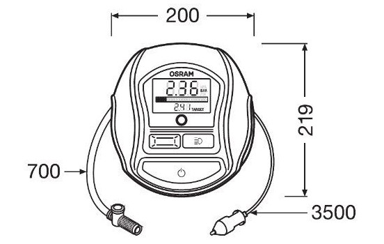 Bomba de neumáticos Osram Tyre Inflate 1000, Imagen 7