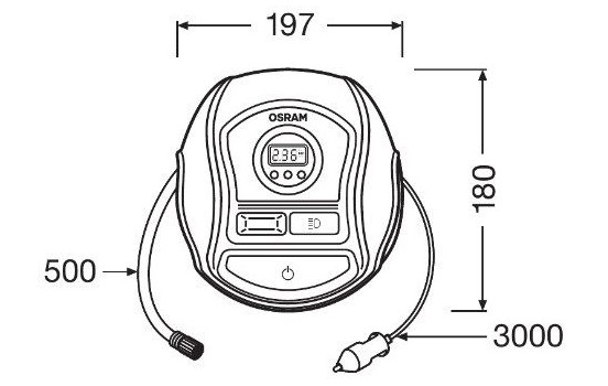 Bomba de neumáticos Osram Tyre Inflate 450, Imagen 7