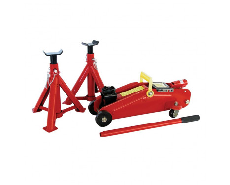 Gato de garaje Carpoint de 2 toneladas + juego de soporte de eje