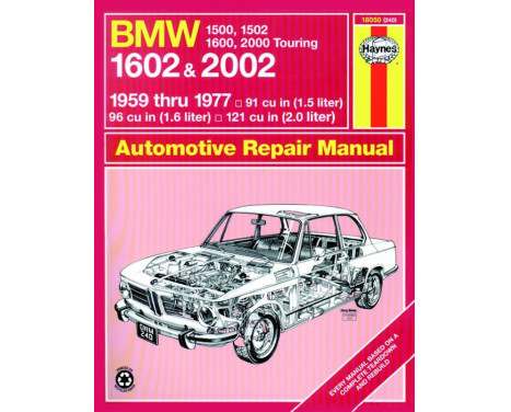 Manual de taller Haynes BMW 1500, 1502, 1600, 1602, 2000 y 2002 (1959-1977) reimpresión clásica