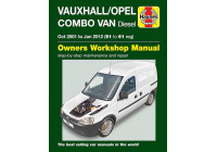 Manual de taller Haynes para furgonetas diésel Vauxhall/Opel Combo (octubre de 2001 a enero de 2012)