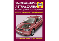 Manual de taller Haynes para Vauxhall/Opel Astra y Zafira diésel (febrero de 1998-abril de 2004)