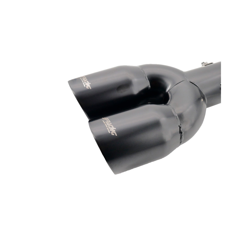 Uitlaatsierstuk - Dubbel Rond 90mm Schuin - RVS -Ulter Sport