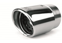 Simoni Racing Uitlaatsierstuk Ovaal/Schuin RVS - 88x82 - Lengte 125mm - Montage 74mm