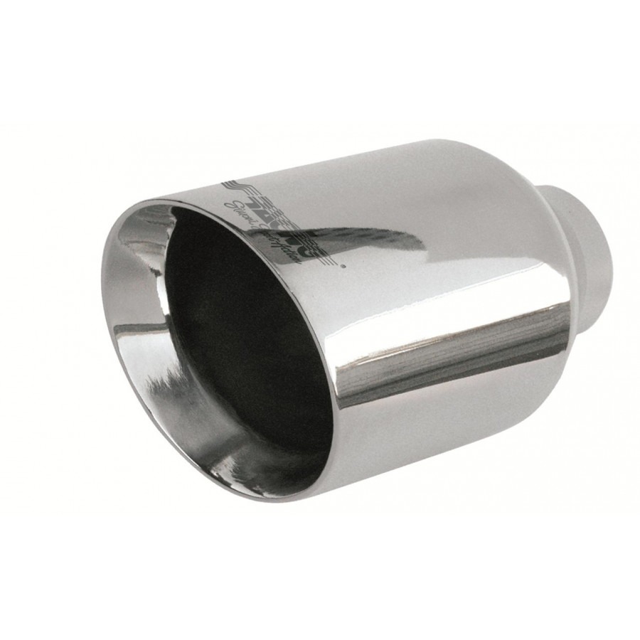 Simoni Racing Uitlaatsierstuk Rond/Schuin RVS Zwart - 76xL180mm - Montage ->64mm