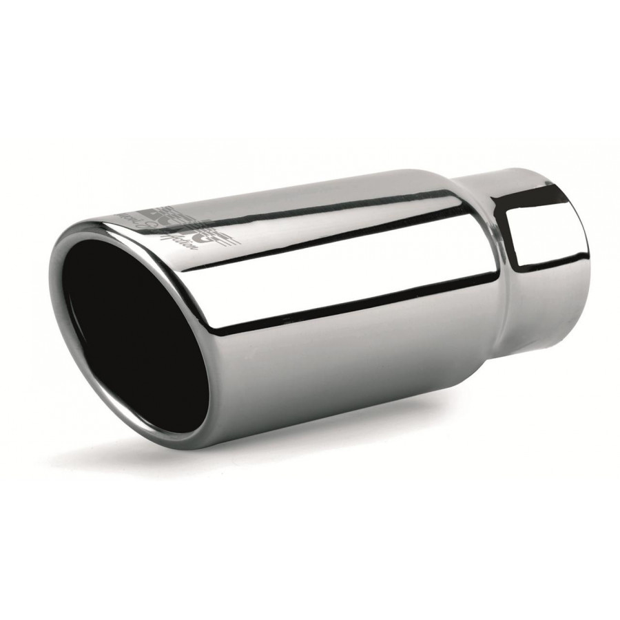 Simoni Racing Uitlaatsierstuk Rond/Schuin RVS - 76xL180mm
