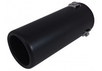 Uitlaatsierstuk Staal/Zwart - rond 70mm - lengte 170mm - 35-66mm aansluiting
