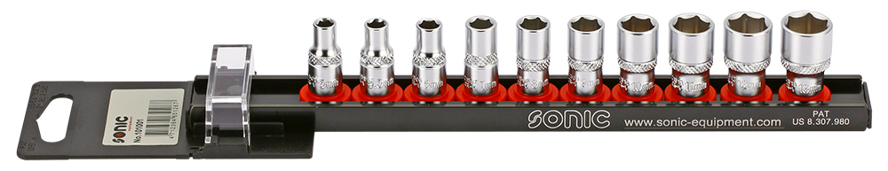 Socket Set 1/4 ", 10 Pcs On Rail