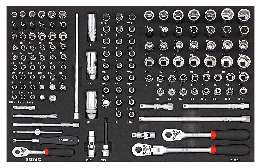 Socket set 1/4" & 3/8", 142-piece