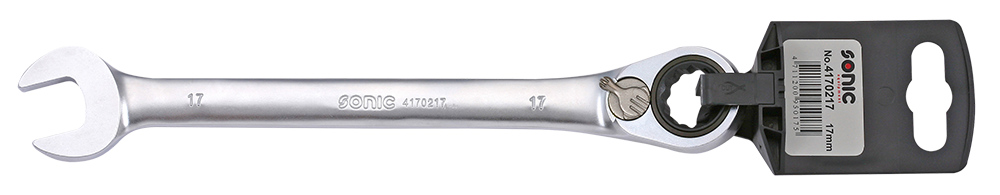 Ratchet Ring spanner, Switchable 12-side 17mm