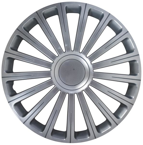 4-piece Hubcaps Radical 16-inch silver + chrome ring