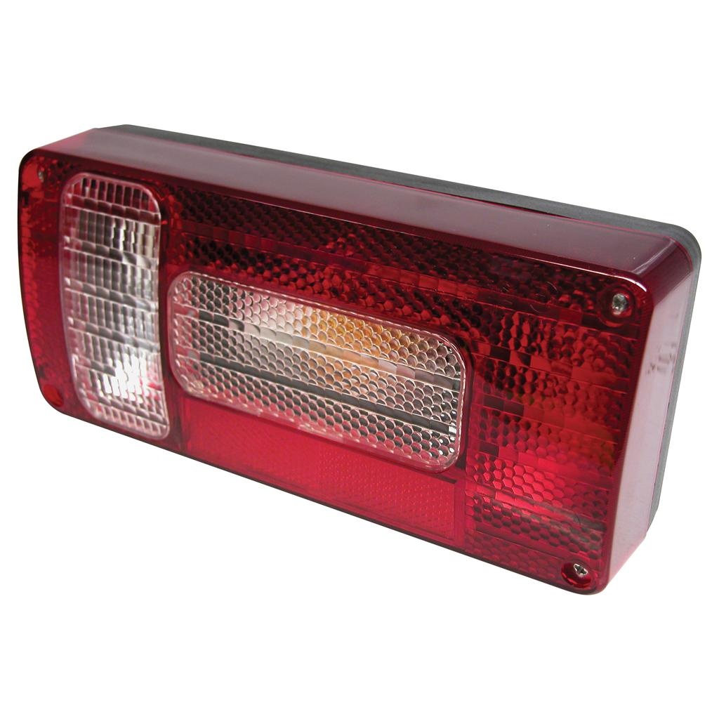 Rear light 6 functions right 12V 215x100mm