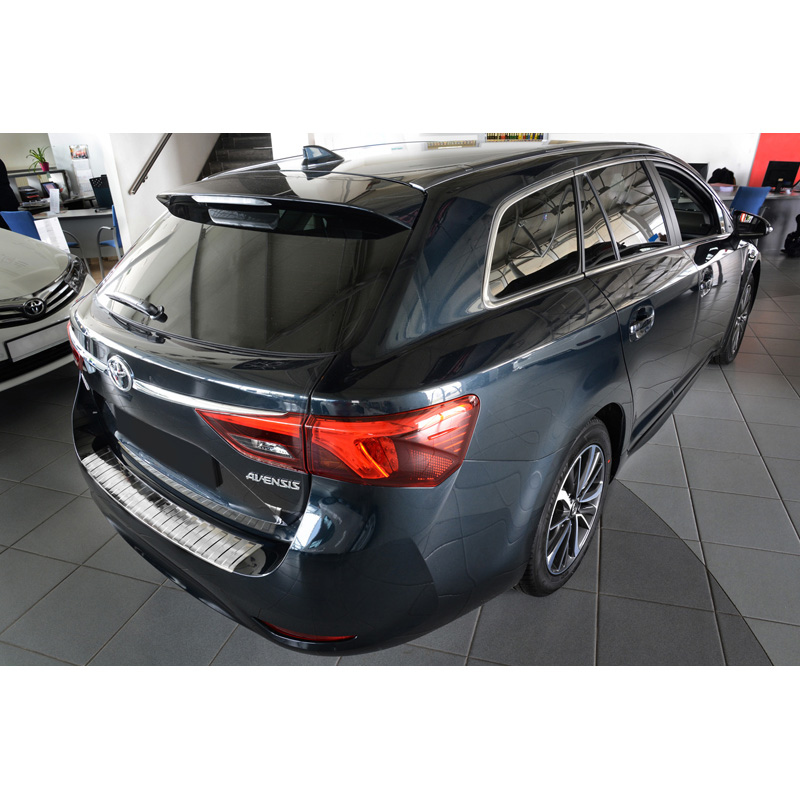 Toyota Protection De Seuil Arrière En Acier Inoxydable Avensis Iii Wagon Facelift 2015- Ribs Taille 2 - Winparts