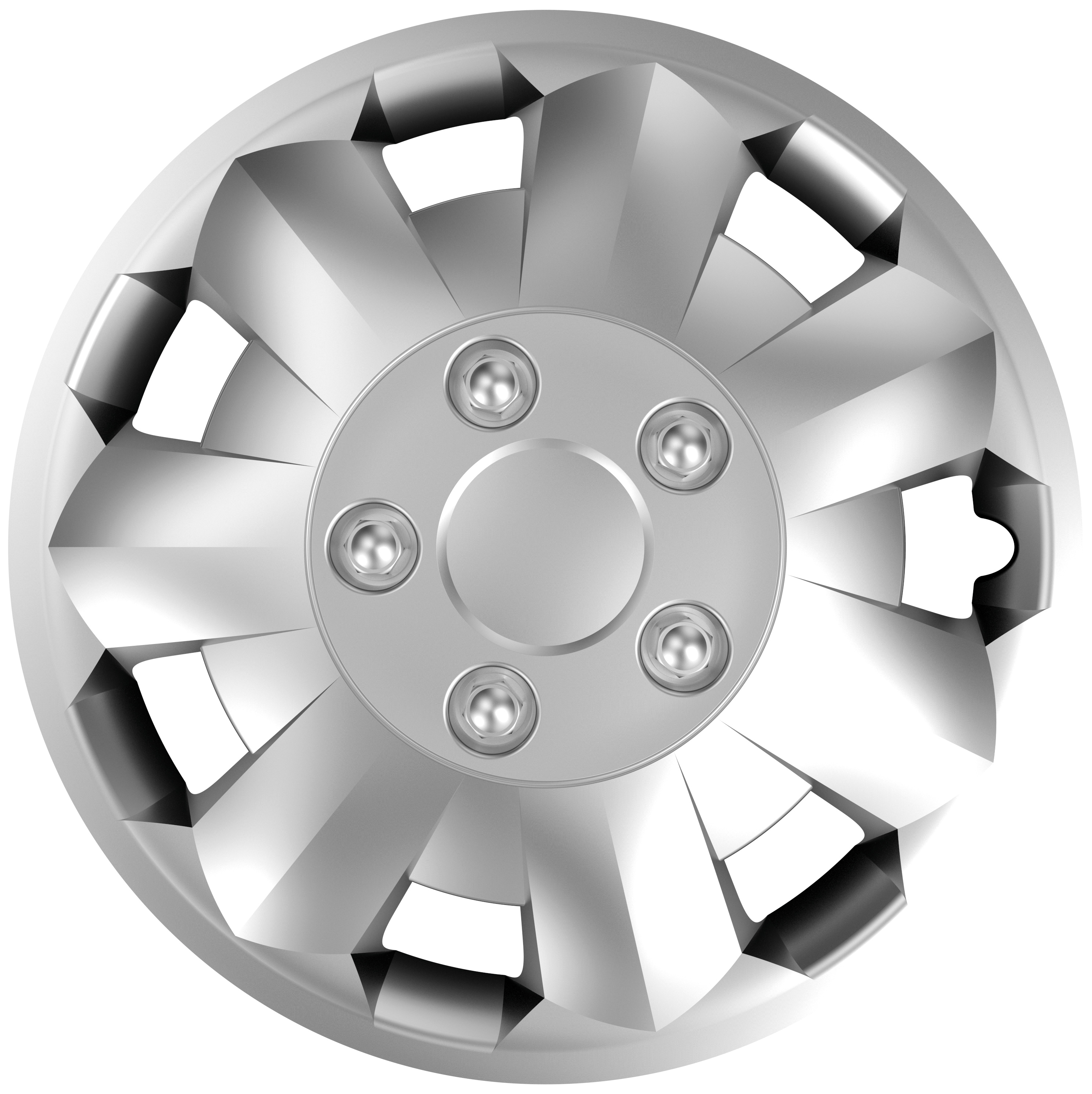 4-Piece Hubcaps Nova NC Silver 14 inch