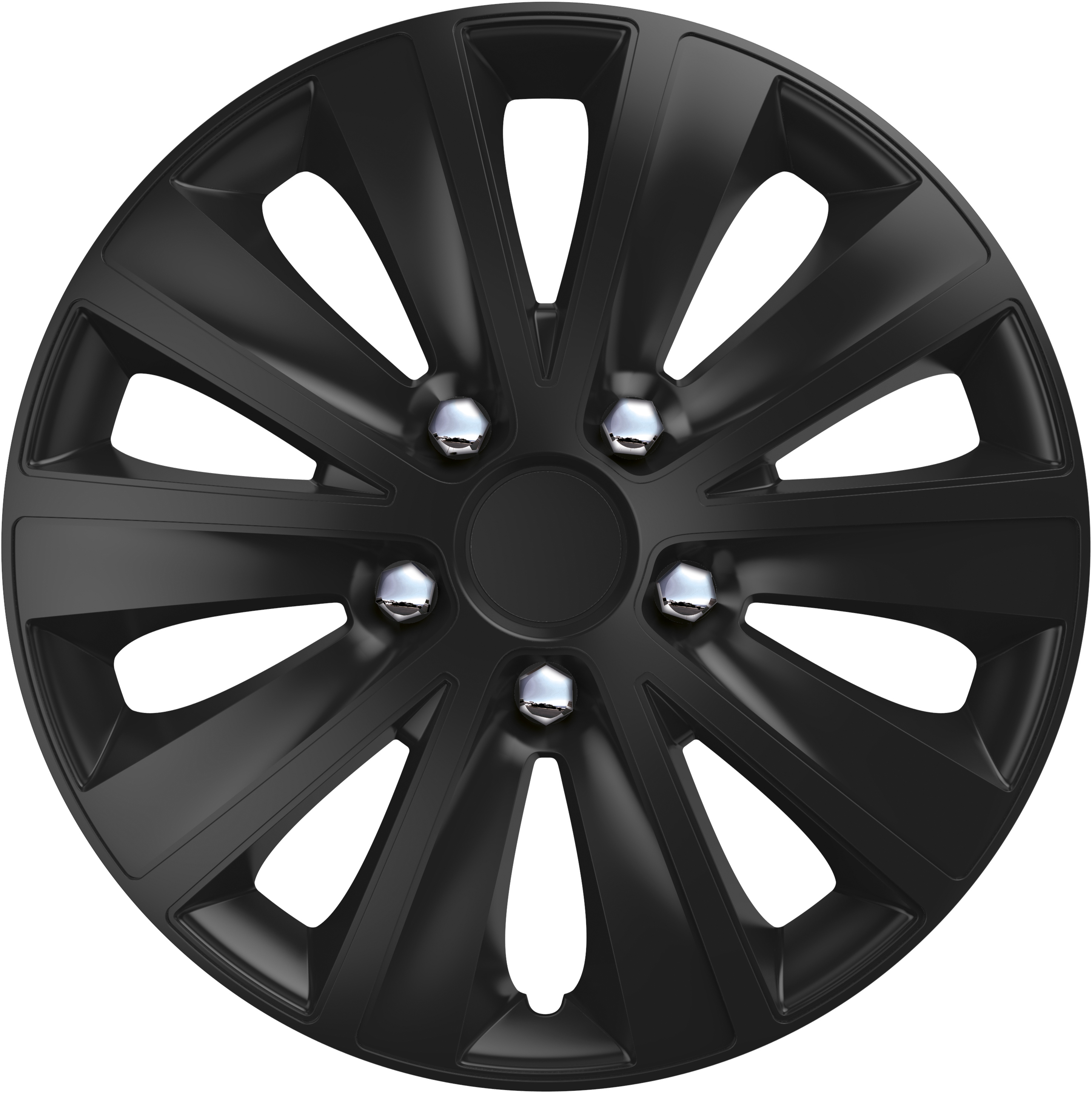 4-Piece Hubcaps rapide NC Black 14 inch