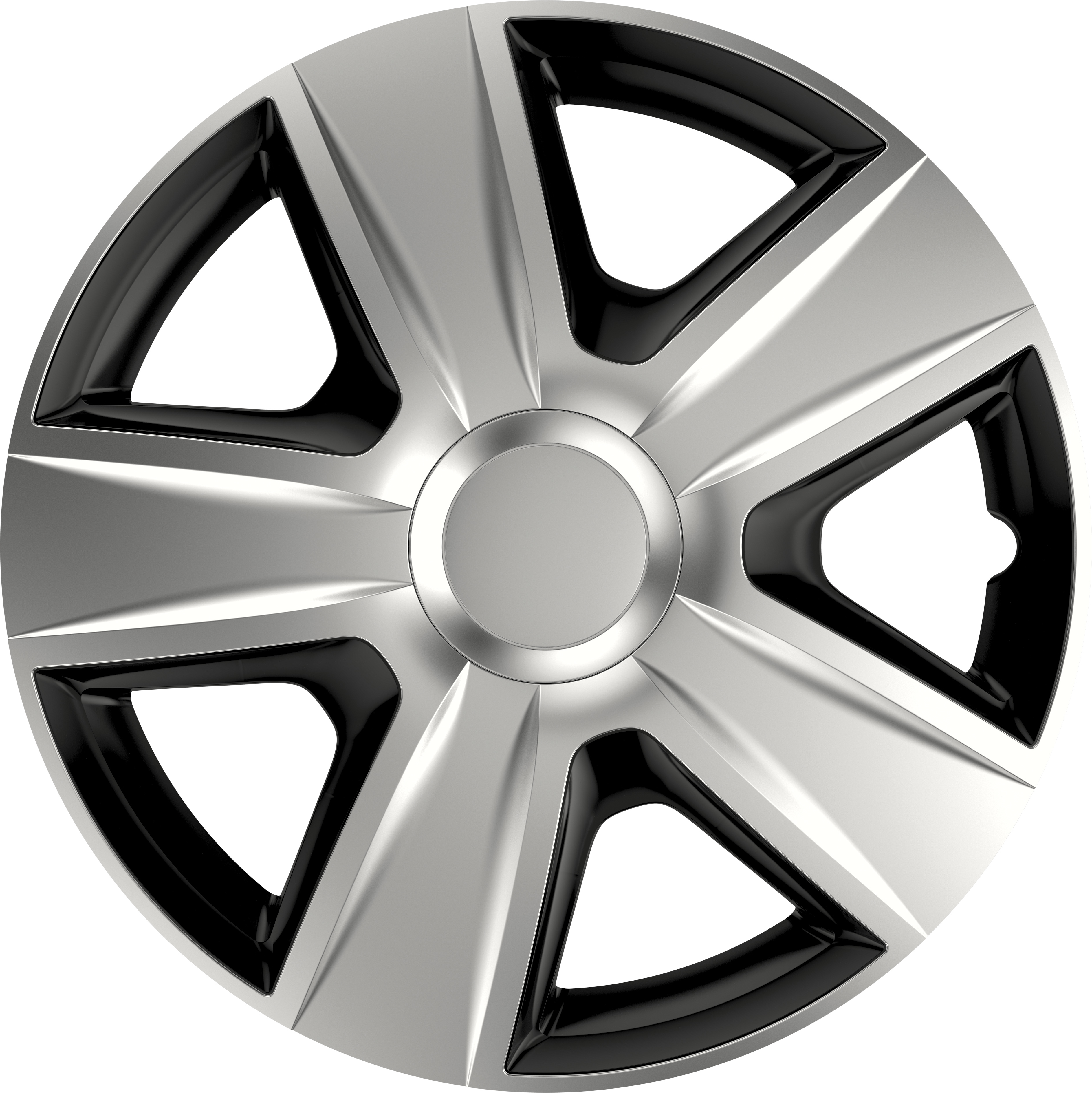 4-Piece Hubcaps Esprit Silver & Black 14 inch