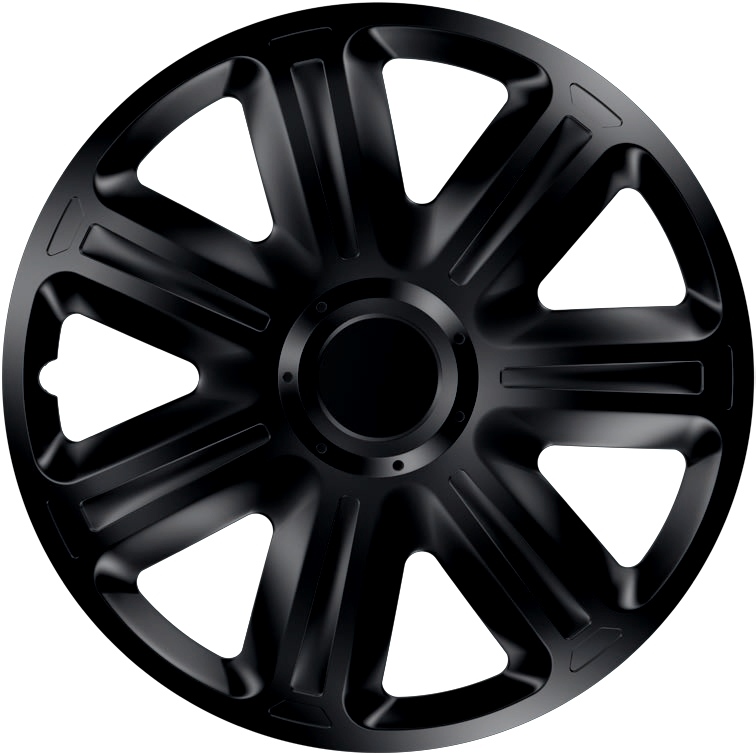 4-Piece Hubcaps Comfort Black 15 Inch