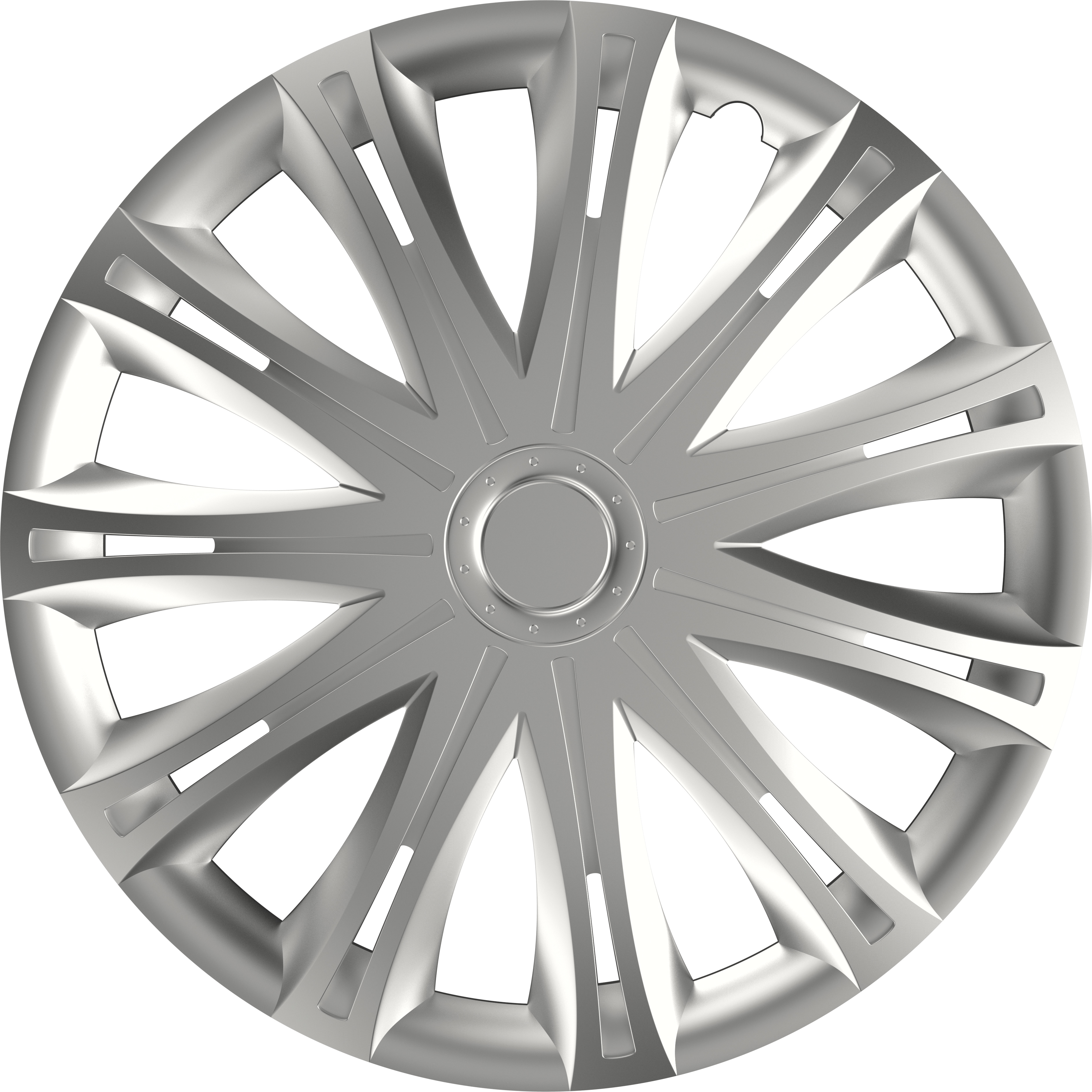 4-Piece Hubcaps Spark Silver 14 Inch