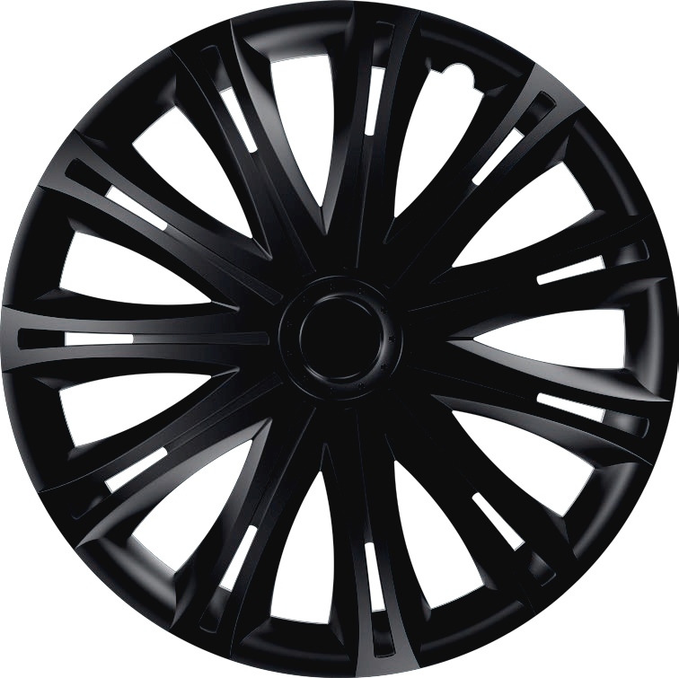 4-Piece Hubcaps Spark Black 16 Inch