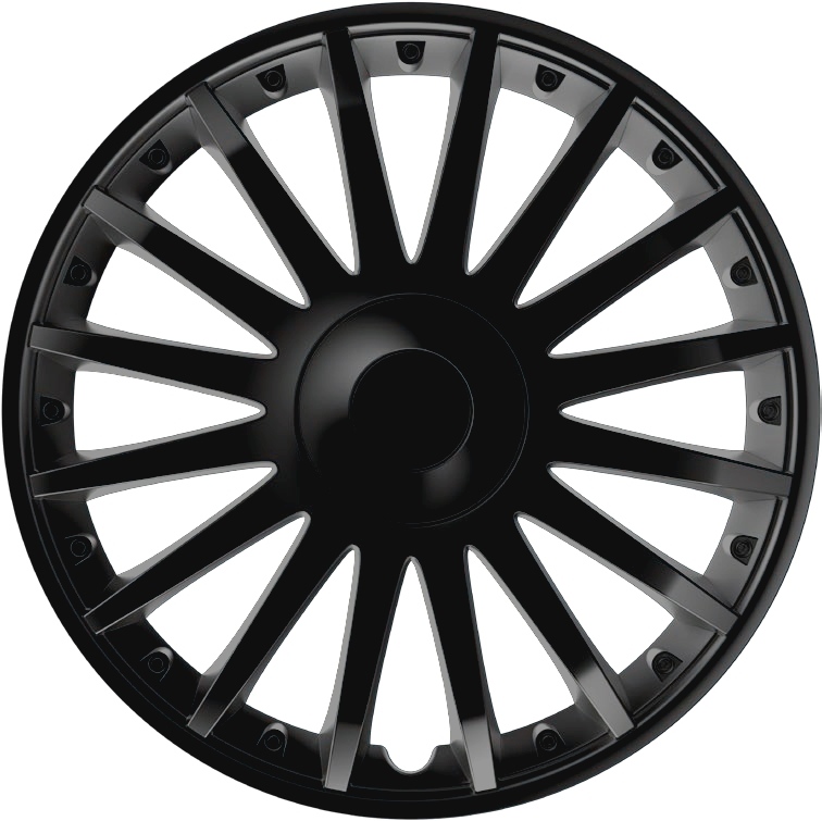 4-Piece Hubcaps Crystal Black 13 Inch