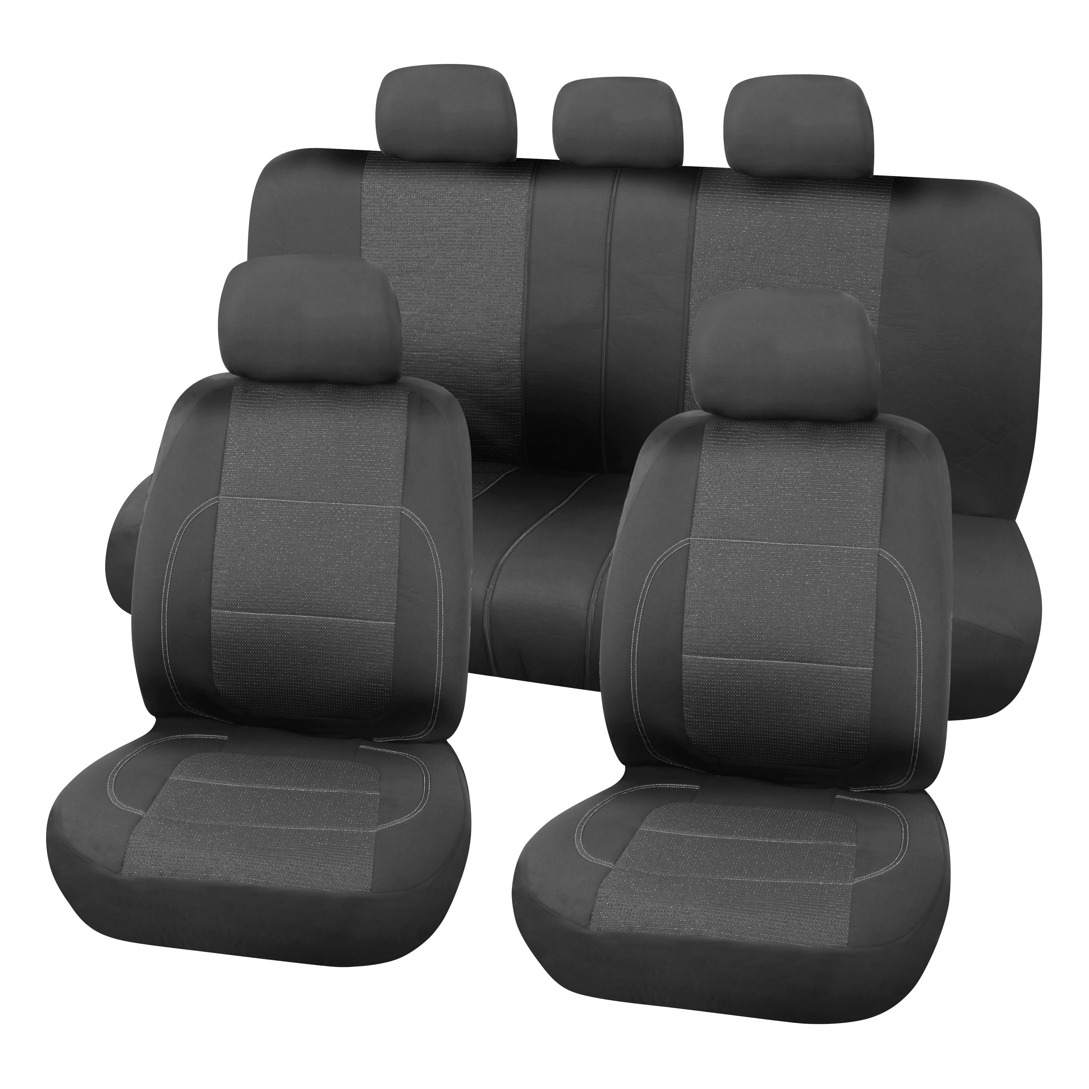 Seat cover set Paris 9-piece black