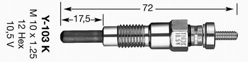 Glodstift Y103K NGK