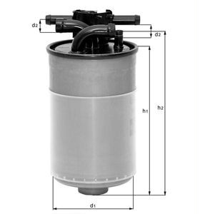 MAHLE ORIGINAL Fuel Filter In-Line Filter KL 154 VW,AUDI,SKODA,PASSAT Variant (3B6),PASSAT (3B3),PASSAT Variant (3B5),PASSAT (3B2),A4 Avant (8ED, B7)