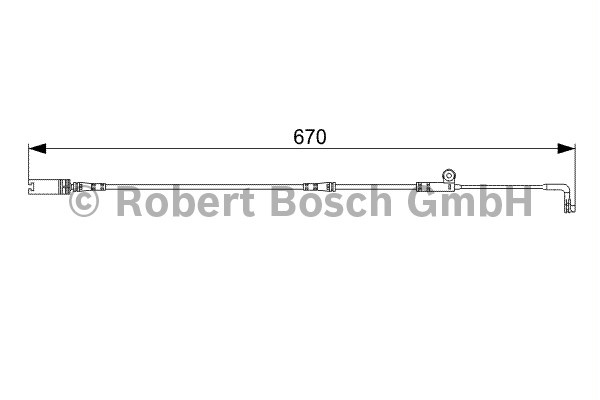 BOSCH Brake Pad Wear Sensor 1 987 473 002 Brake Wear Indicator,Brake Wear Sensor BMW,5 Limousine (E60),5 Touring (E61),6 Coupe (E63),6 Cabrio (E64)