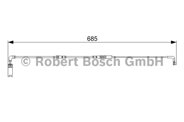 BOSCH Brake Pad Wear Sensor 1 987 473 003 Brake Wear Indicator,Brake Wear Sensor BMW,5 Limousine (E60),6 Coupe (E63),6 Cabrio (E64)