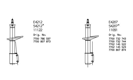 MONROE Shock absorber RENAULT 11091 7700732743,7700732744,7700807874 Shocks,Shock absorbers,Suspension shocks 7702145522,7702145523