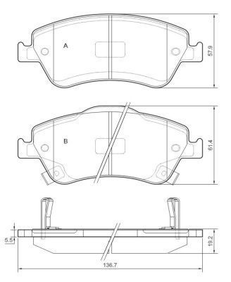 Brake Pad Set, Disc Brake 37620 ABS